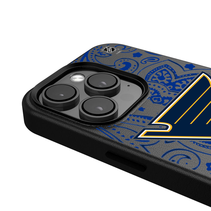 St. Louis Blues Paisley iPhone MagSafe Compatible Phone Case Detail.Jpg