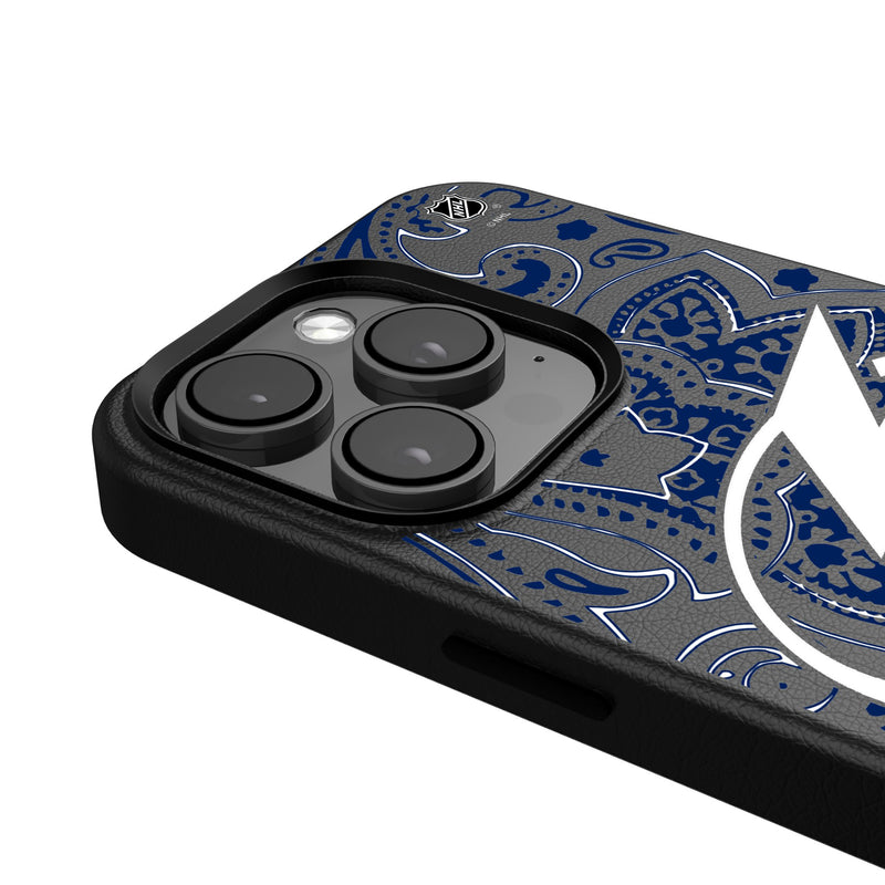 Tampa Bay Lightning Paisley iPhone MagSafe Compatible Phone Case Detail.Jpg