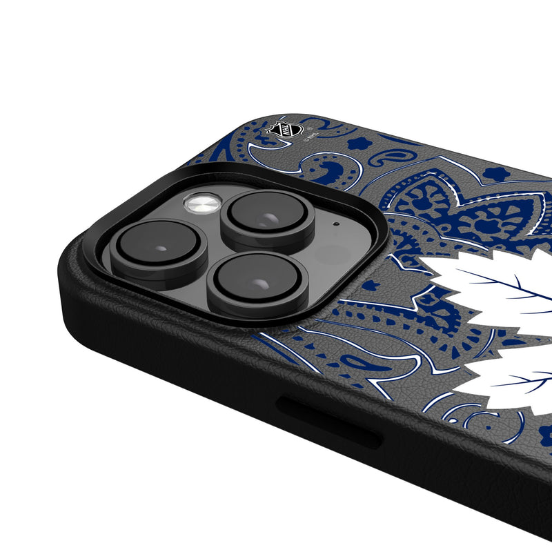 Toronto Maple Leafs Paisley iPhone MagSafe Compatible Phone Case Detail.Jpg