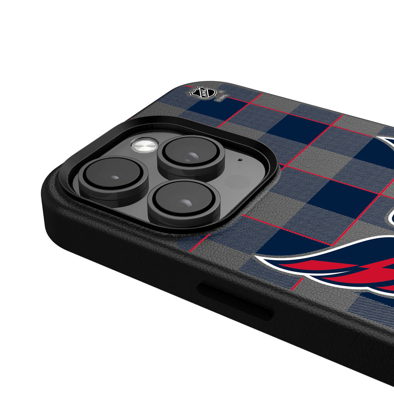 Washington Capitals Plaid iPhone MagSafe Compatible Phone Case Detail.Jpg