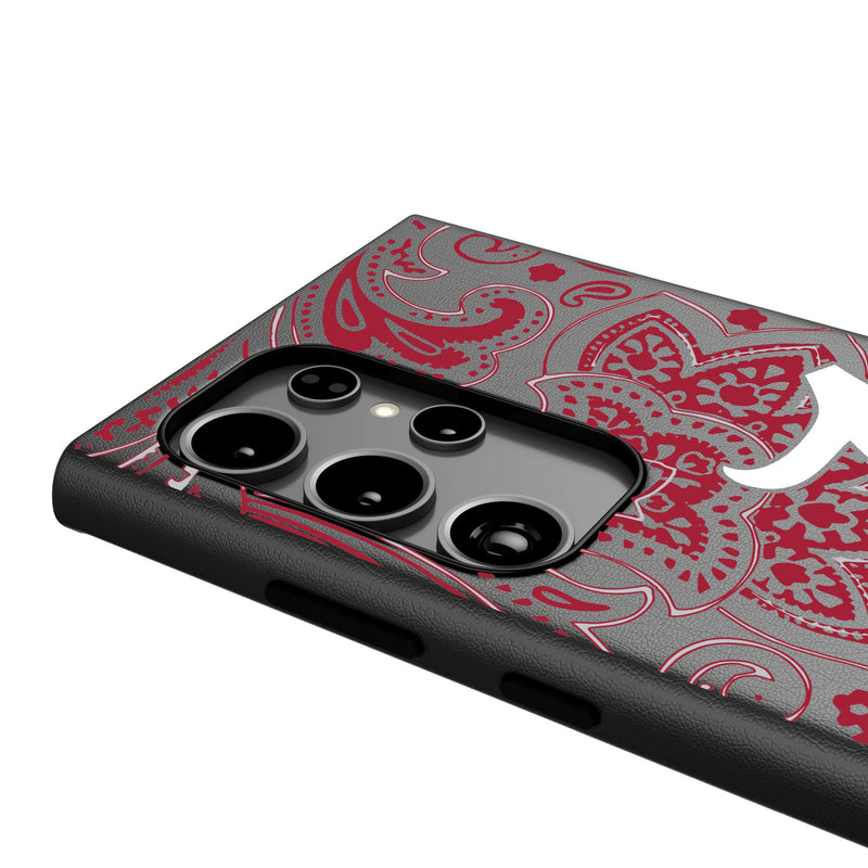 University of Alabama Crimson Tide Script A Paisley Galaxy MagSafe Compatible Phone Case Detail.Jpg