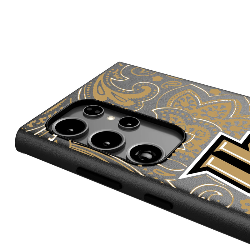 University of Central Florida Golden Knights Paisley Galaxy MagSafe Compatible Phone Case Detail.Jpg