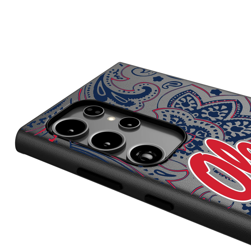 University of Mississippi Rebels Paisley Galaxy MagSafe Compatible Phone Case Detail.Jpg