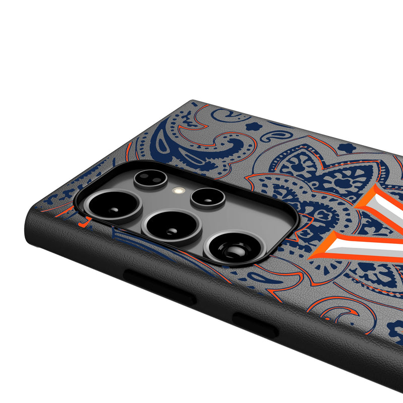 University of Virginia Cavaliers Paisley Galaxy MagSafe Compatible Phone Case Detail.Jpg