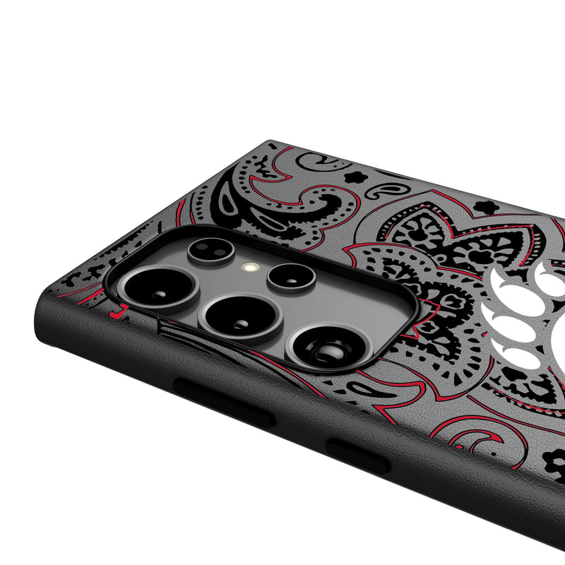 University of Cincinnati Bearcats Paisley Galaxy MagSafe Compatible Phone Case Detail.Jpg