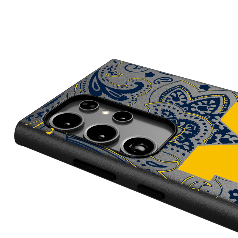 University of Michigan Wolverines Paisley Galaxy MagSafe Compatible Phone Case Detail.Jpg