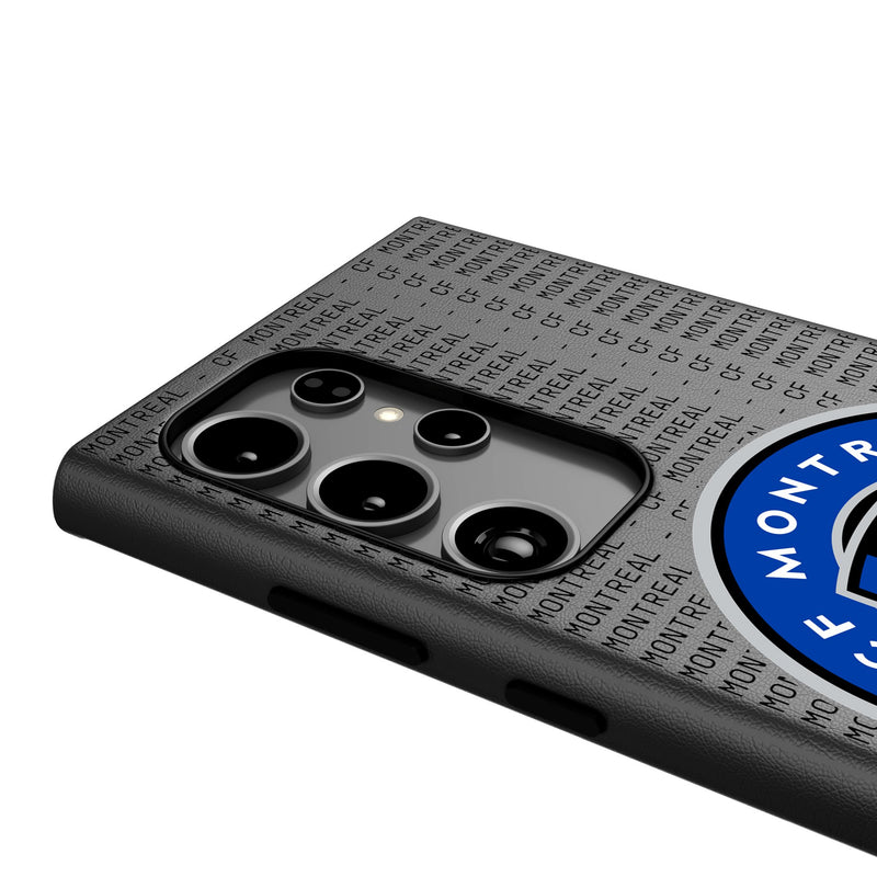 CF Montreal  Text Backdrop Galaxy MagSafe Compatible Phone Case Detail.Jpg