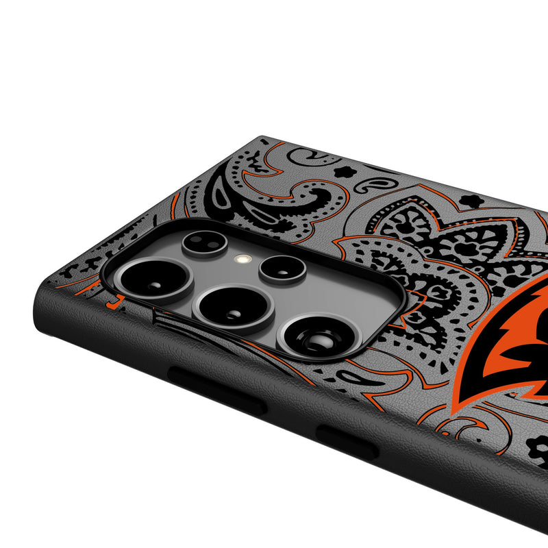 Oregon State University Beavers Paisley Galaxy MagSafe Compatible Phone Case Detail.Jpg