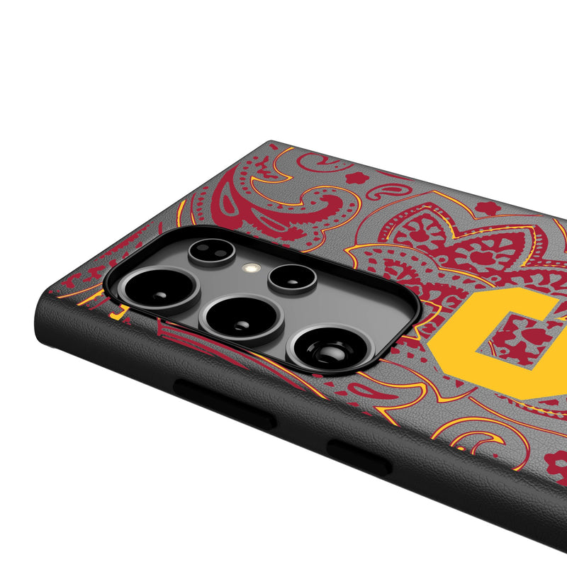 University of Southern California Trojans Paisley Galaxy MagSafe Compatible Phone Case Detail.Jpg