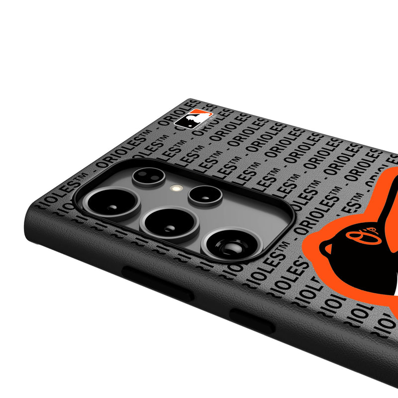 Baltimore Orioles Text Backdrop Galaxy MagSafe Compatible Phone Case Detail.Jpg