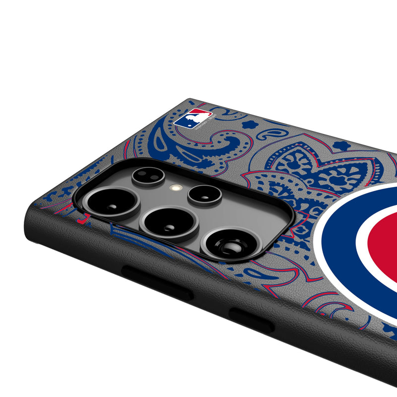 Chicago Cubs Paisley Galaxy MagSafe Compatible Phone Case Detail.Jpg