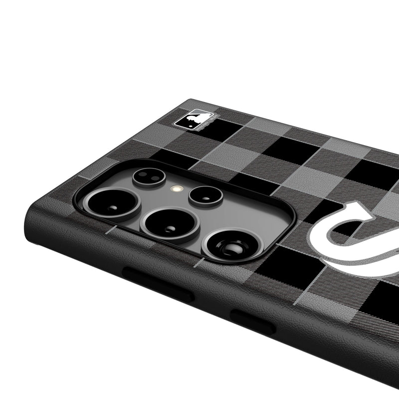 Chicago White Sox Plaid Galaxy MagSafe Compatible Phone Case Detail.Jpg