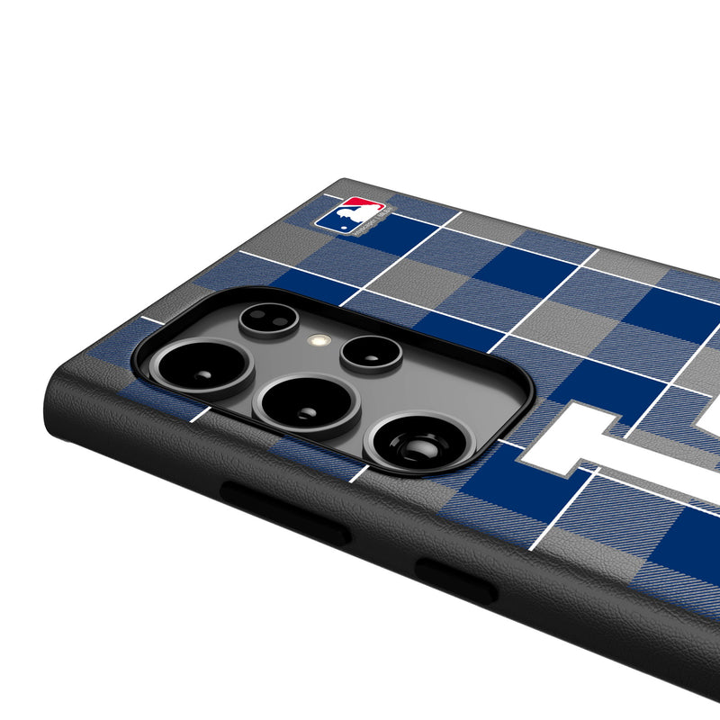 LA Dodgers Plaid Galaxy MagSafe Compatible Phone Case Detail.Jpg