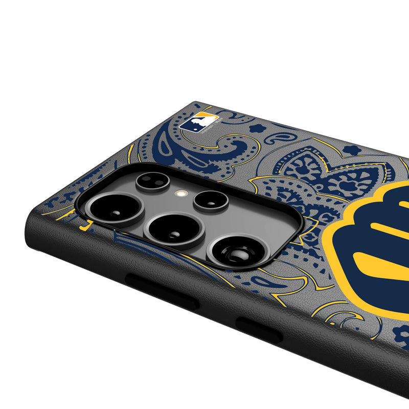 Milwaukee Brewers Paisley Galaxy MagSafe Compatible Phone Case Detail.Jpg