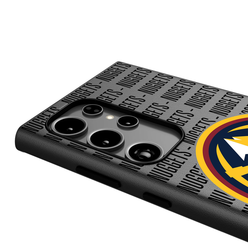 Denver Nuggets Text Backdrop Galaxy MagSafe Compatible Phone Case Detail.Jpg