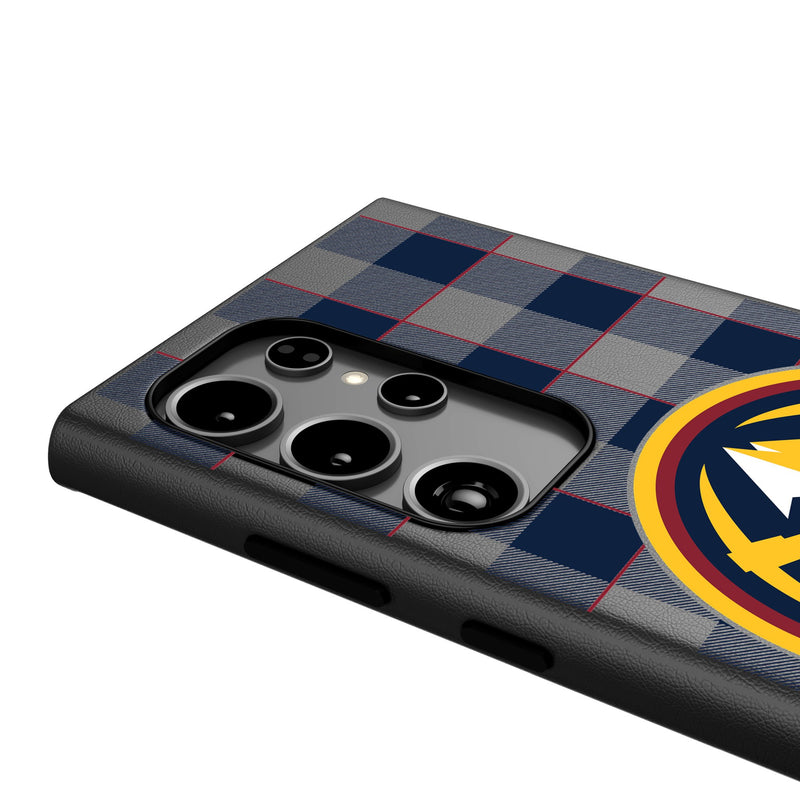 Denver Nuggets Plaid Galaxy MagSafe Compatible Phone Case Detail.Jpg