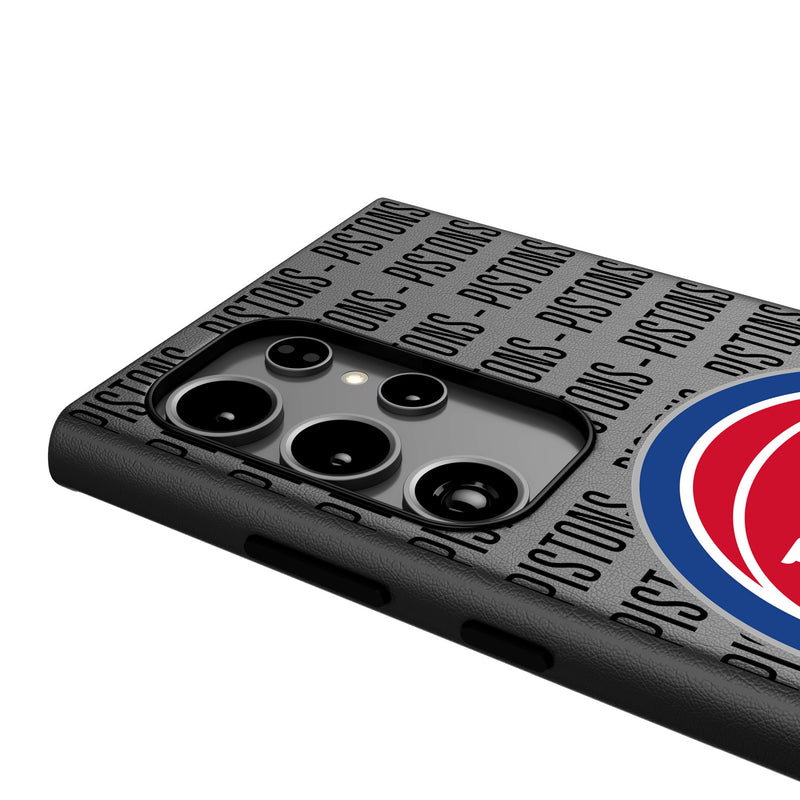 Detroit Pistons Text Backdrop Galaxy MagSafe Compatible Phone Case Detail.Jpg