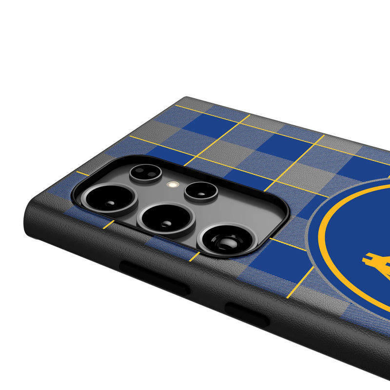 Golden State Warriors Plaid Galaxy MagSafe Compatible Phone Case Detail.Jpg