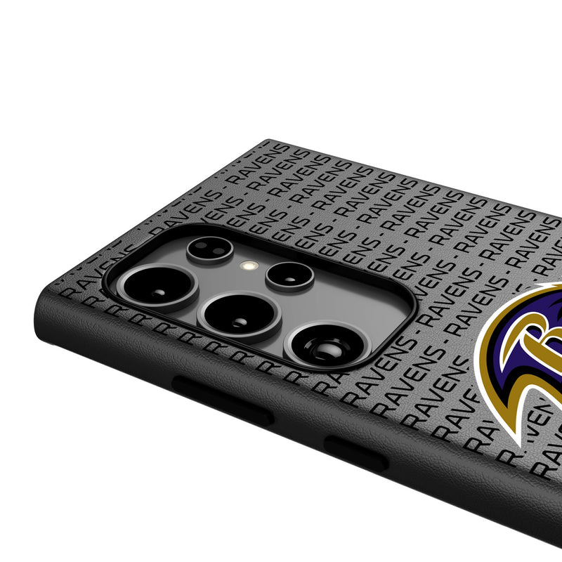 Baltimore Ravens Text Backdrop Galaxy MagSafe Compatible Phone Case Detail.Jpg