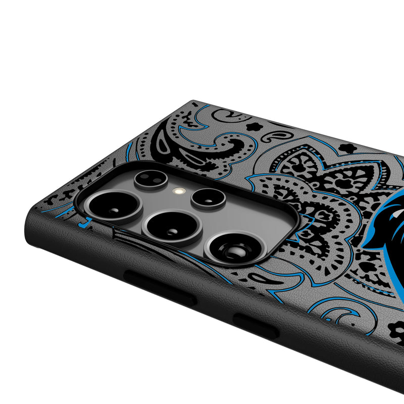 Carolina Panthers Paisley Galaxy MagSafe Compatible Phone Case Detail.Jpg