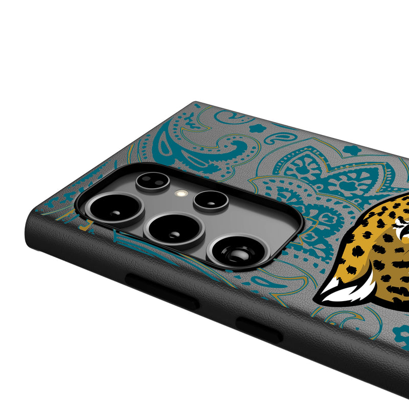 Jacksonville Jaguars Paisley Galaxy MagSafe Compatible Phone Case Detail.Jpg