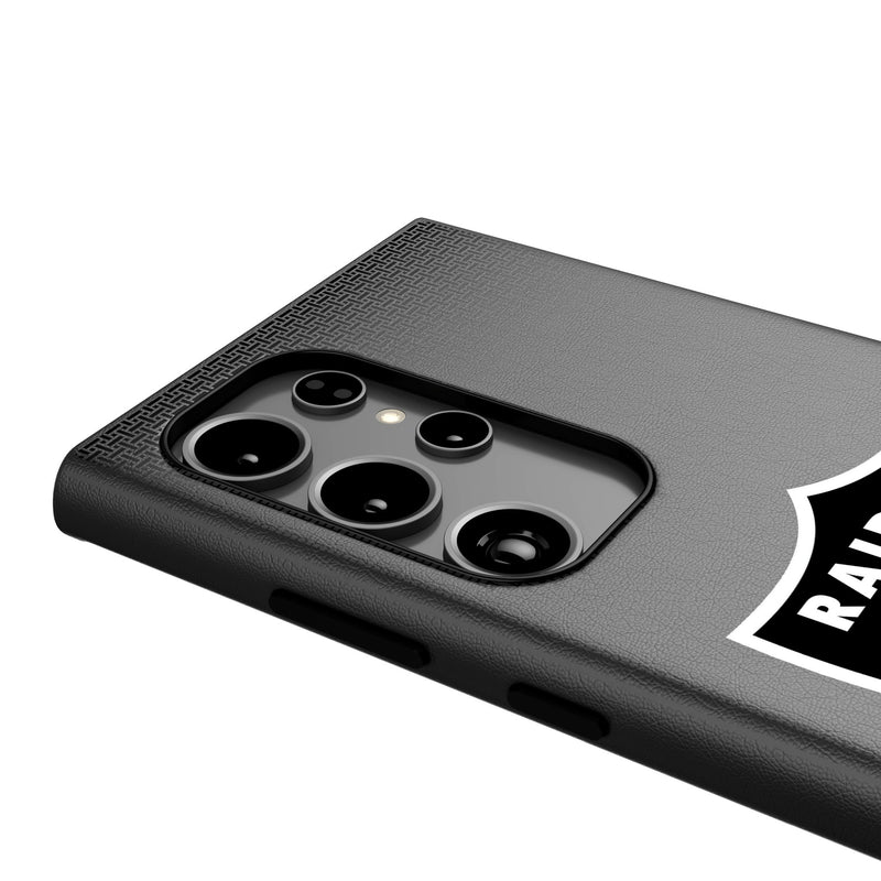 Las Vegas Raiders Linen Galaxy MagSafe Compatible Phone Case Detail.Jpg