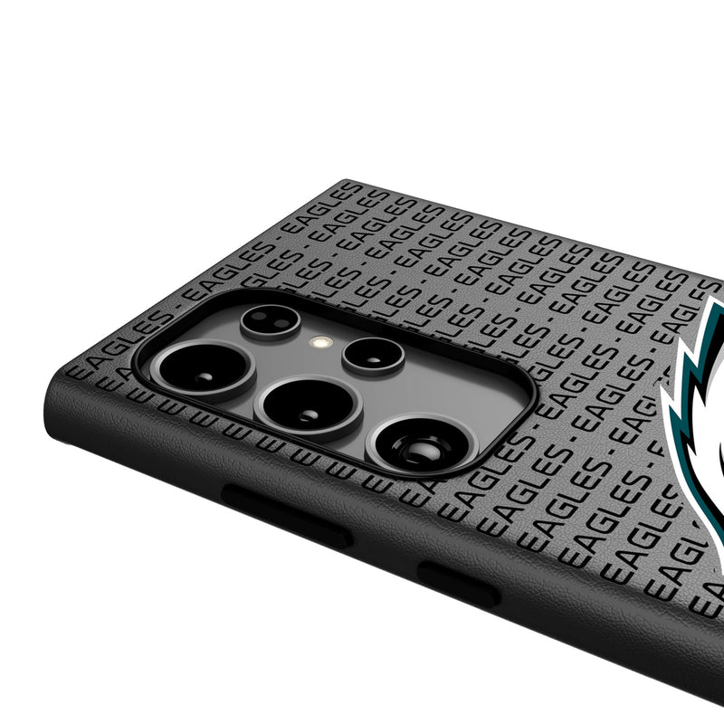 Philadelphia Eagles Text Backdrop Galaxy MagSafe Compatible Phone Case Detail.Jpg