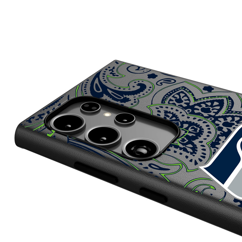 Seattle Seahawks Paisley Galaxy MagSafe Compatible Phone Case Detail.Jpg