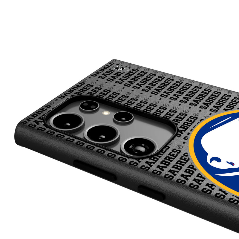 Buffalo Sabres Text Backdrop Galaxy MagSafe Compatible Phone Case Detail.Jpg