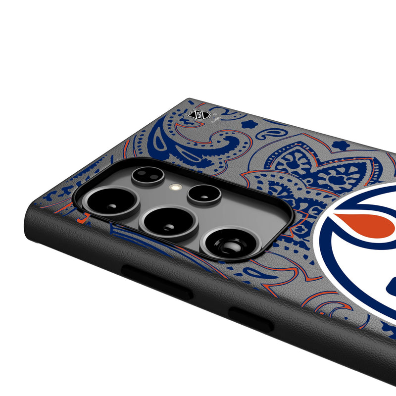 Edmonton Oilers Paisley Galaxy MagSafe Compatible Phone Case Detail.Jpg