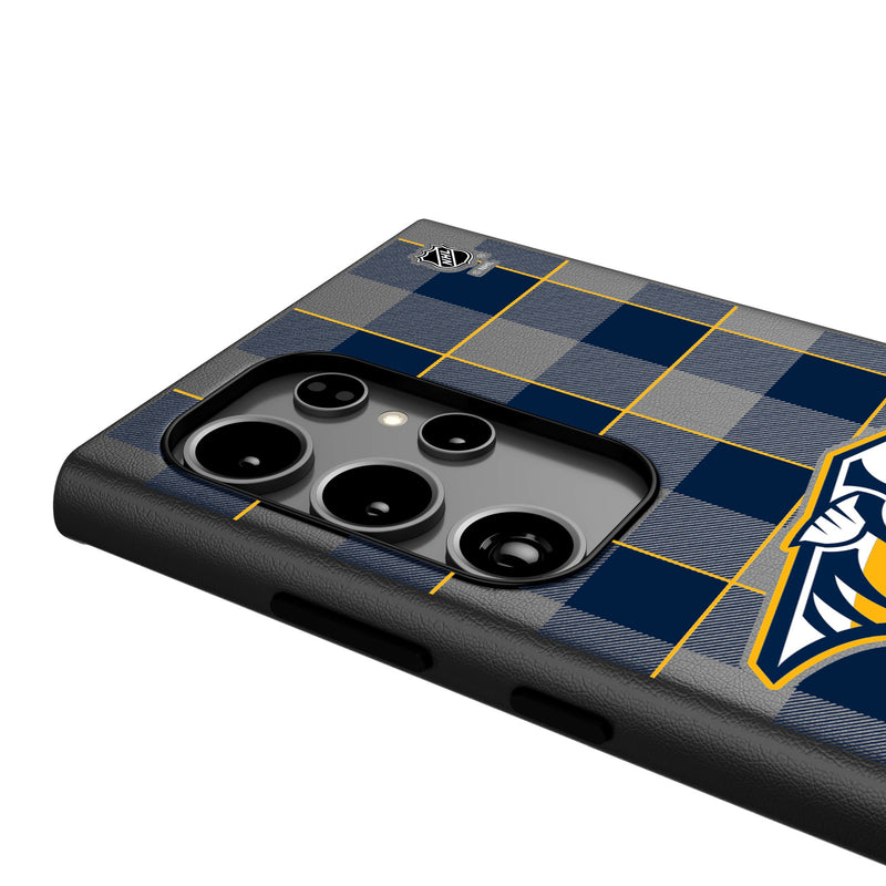 Nashville Predators Plaid Galaxy MagSafe Compatible Phone Case Detail.Jpg