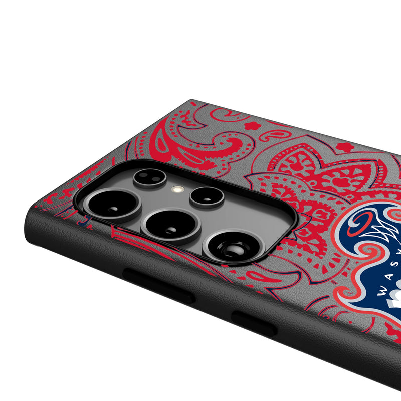 Washington Mystics Paisley Galaxy MagSafe Compatible Phone Case Detail.Jpg