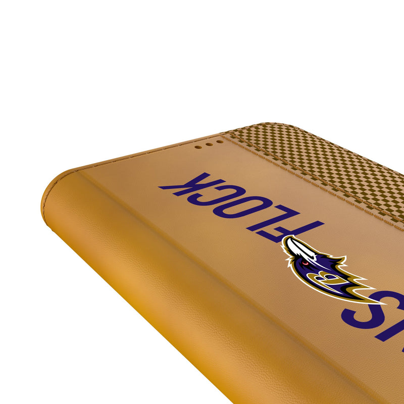 Baltimore Ravens 2024 Illustrated Limited Edition Galaxy Folio Phone Case Detail.Jpg