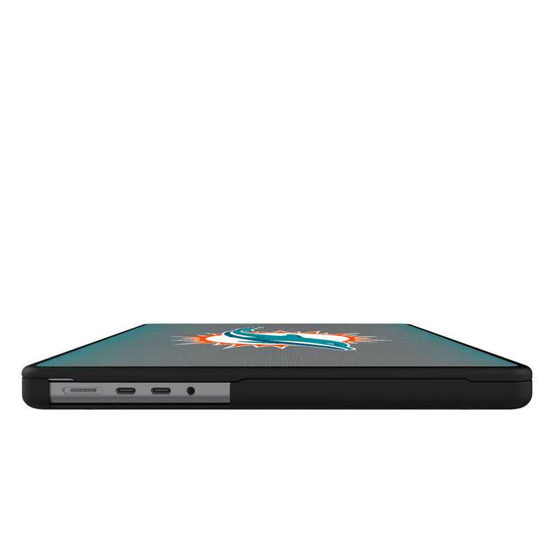 Miami Dolphins Linen MacBook Laptop Case Side.Jpg