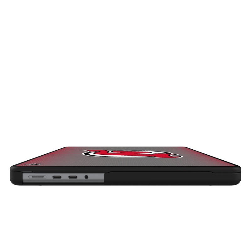 New Jersey Devils Linen MacBook Laptop Case Side.Jpg