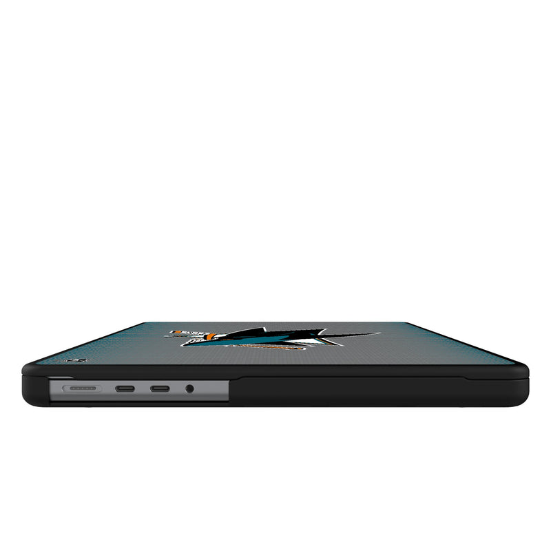 San Jose Sharks Linen MacBook Laptop Case Side.Jpg