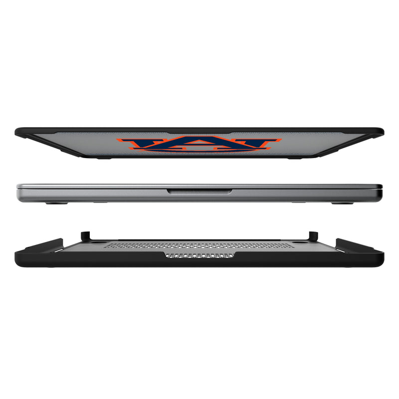 University of Auburn Tigers Linen MacBook Laptop Case Split.Jpg