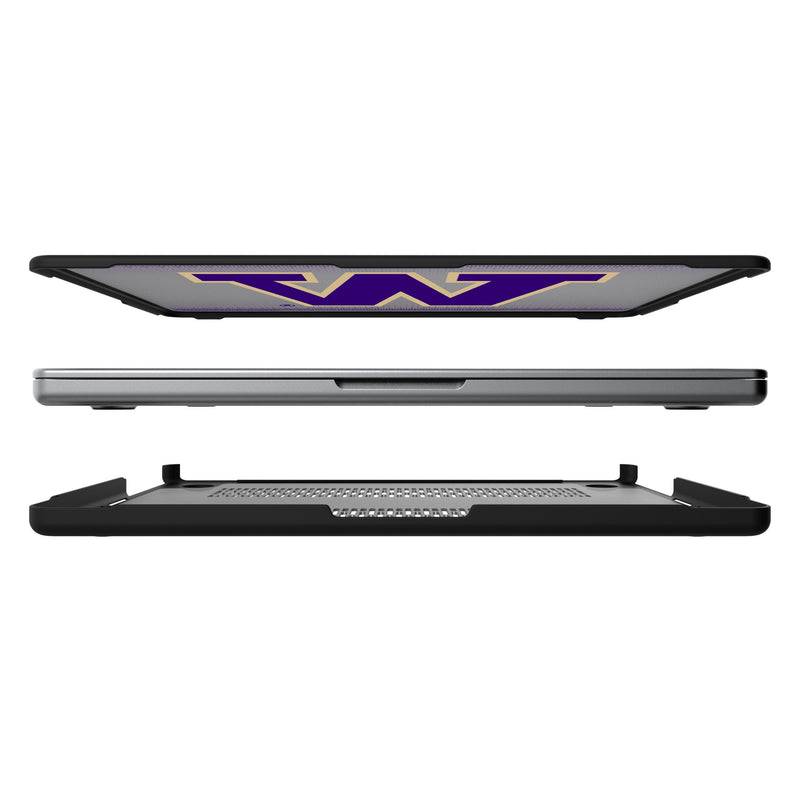 University of Washington Huskies Linen MacBook Laptop Case Split.Jpg