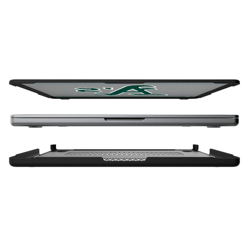 Oakland Athletics Linen MacBook Laptop Case Split.Jpg