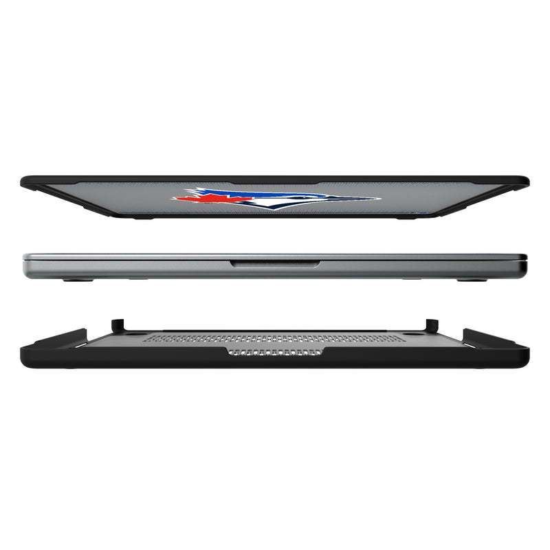 Toronto Blue Jays Linen MacBook Laptop Case Split.Jpg