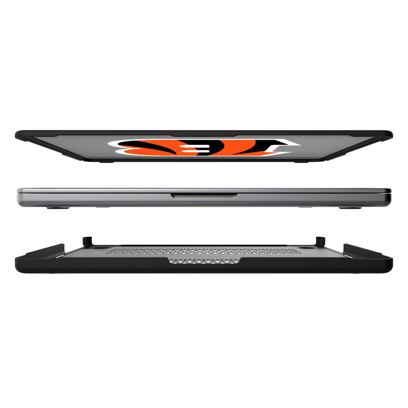 Cincinnati Bengals Linen MacBook Laptop Case Split.Jpg