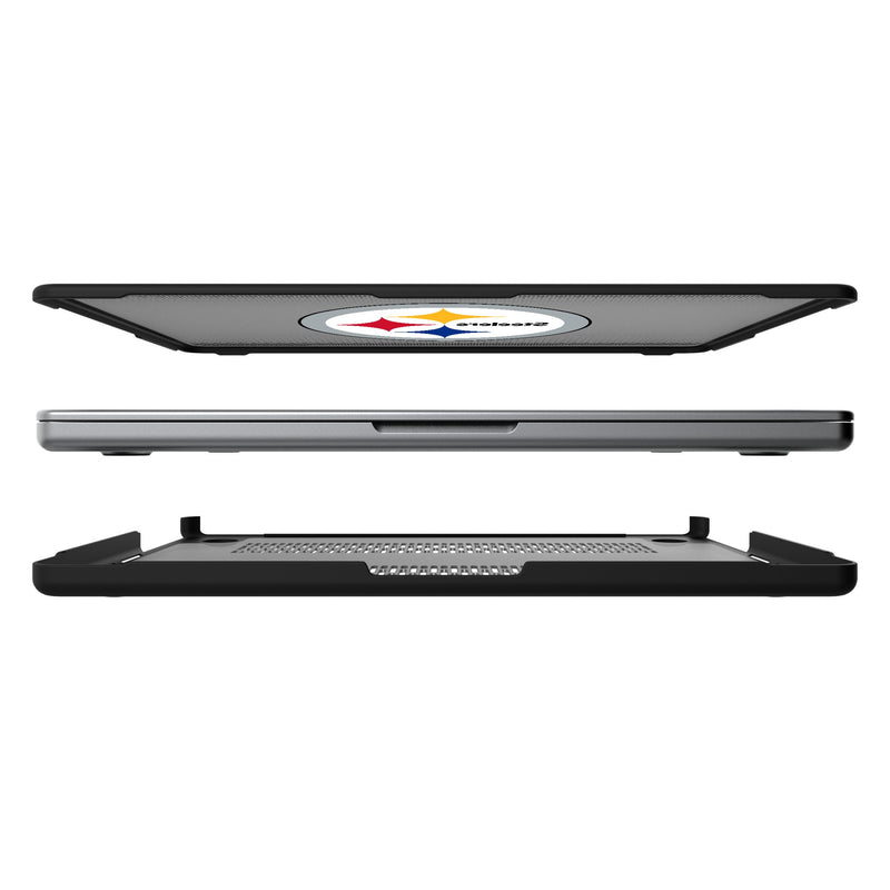 Pittsburgh Steelers Linen MacBook Laptop Case Split.Jpg