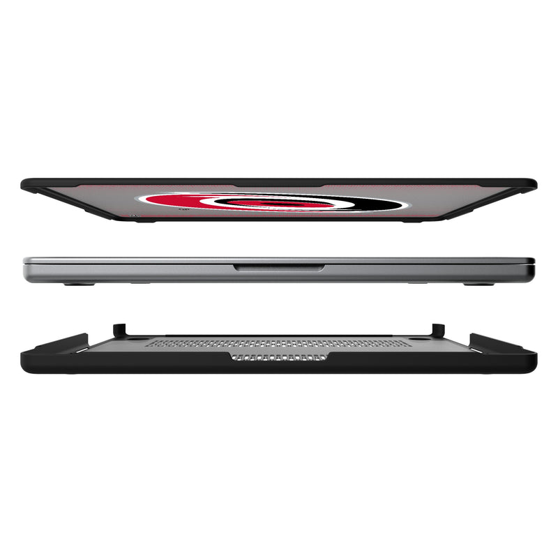 Carolina Hurricanes Linen MacBook Laptop Case Split.Jpg