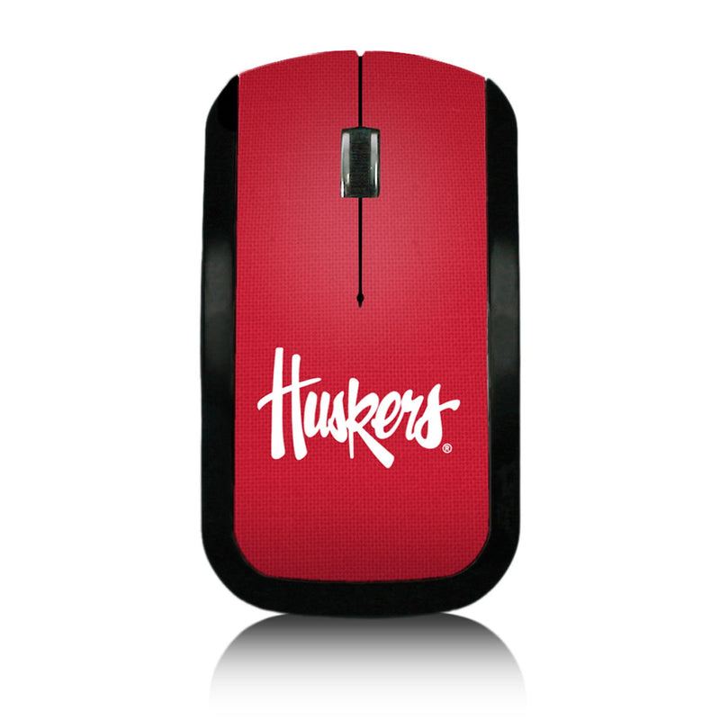 University of Nebraska Huskers Solid Wireless Mouse