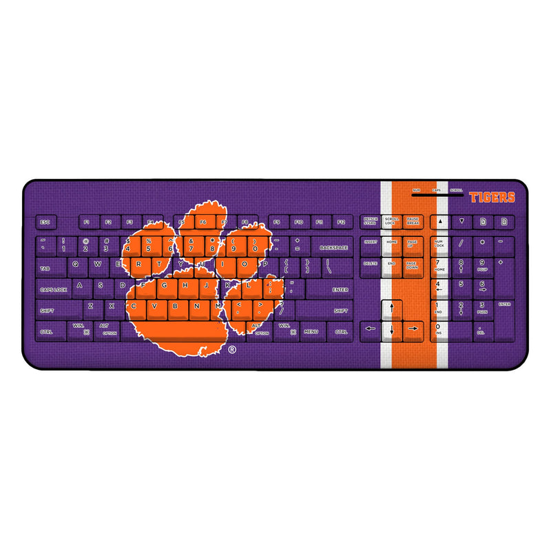 Clemson University Tigers Stripe Wireless USB Keyboard