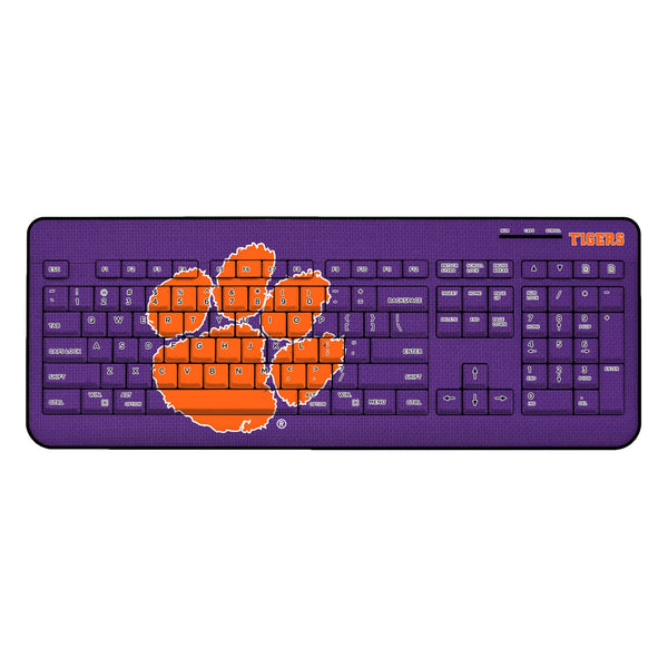 Clemson University Tigers Solid Wireless USB Keyboard