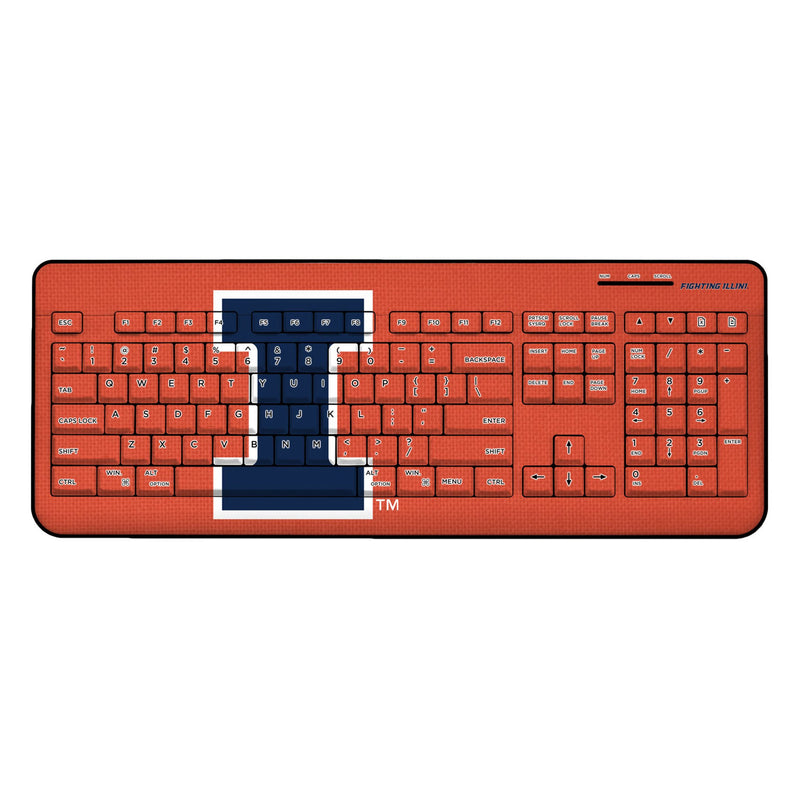 University of Illinois Fighting Illini Solid Wireless USB Keyboard