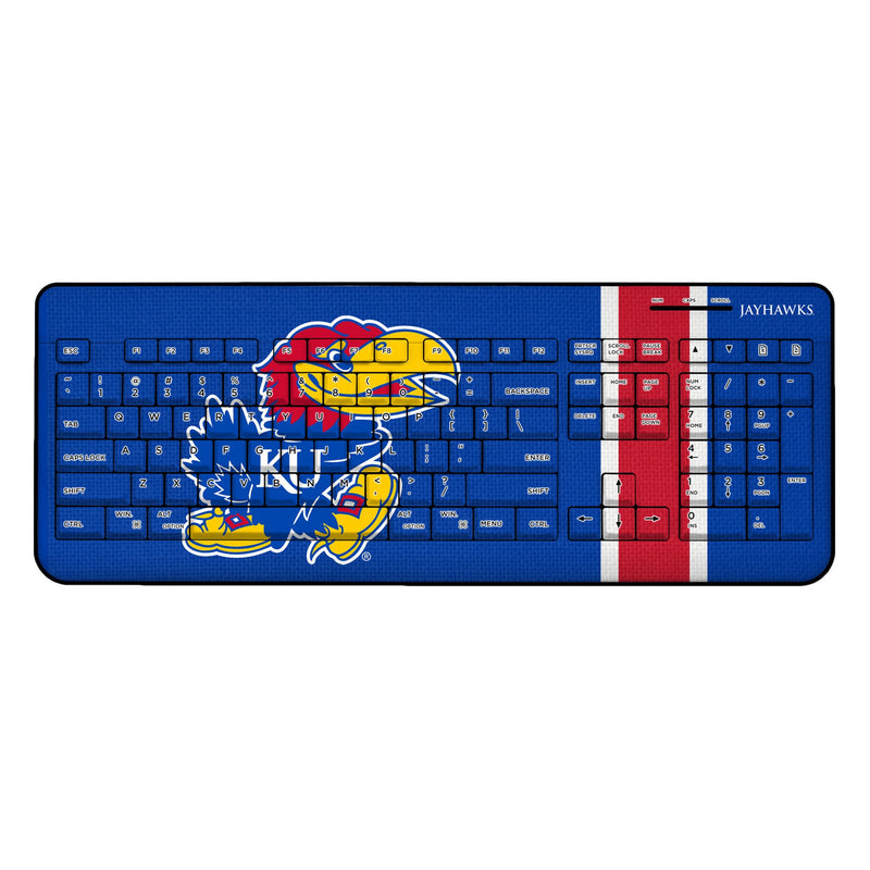 University of Kansas Jayhawks Stripe Wireless USB Keyboard