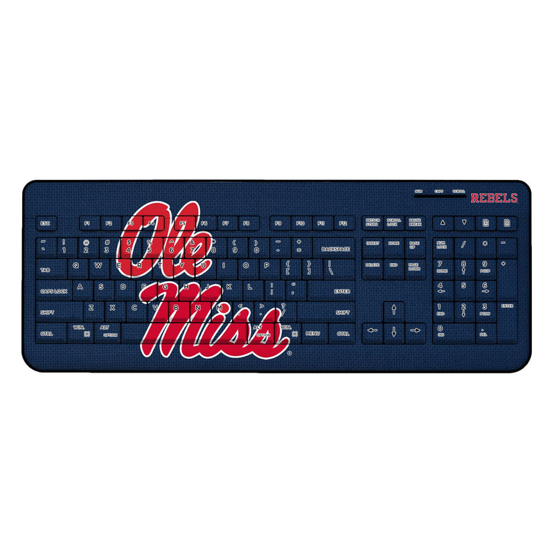 University of Mississippi Rebels Solid Wireless USB Keyboard