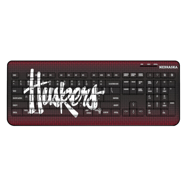 University of Nebraska Huskers Linen Wireless USB Keyboard